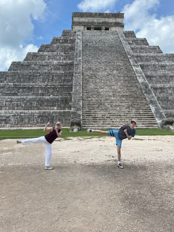 Cindy and Aidan P.at Chichén Itzá