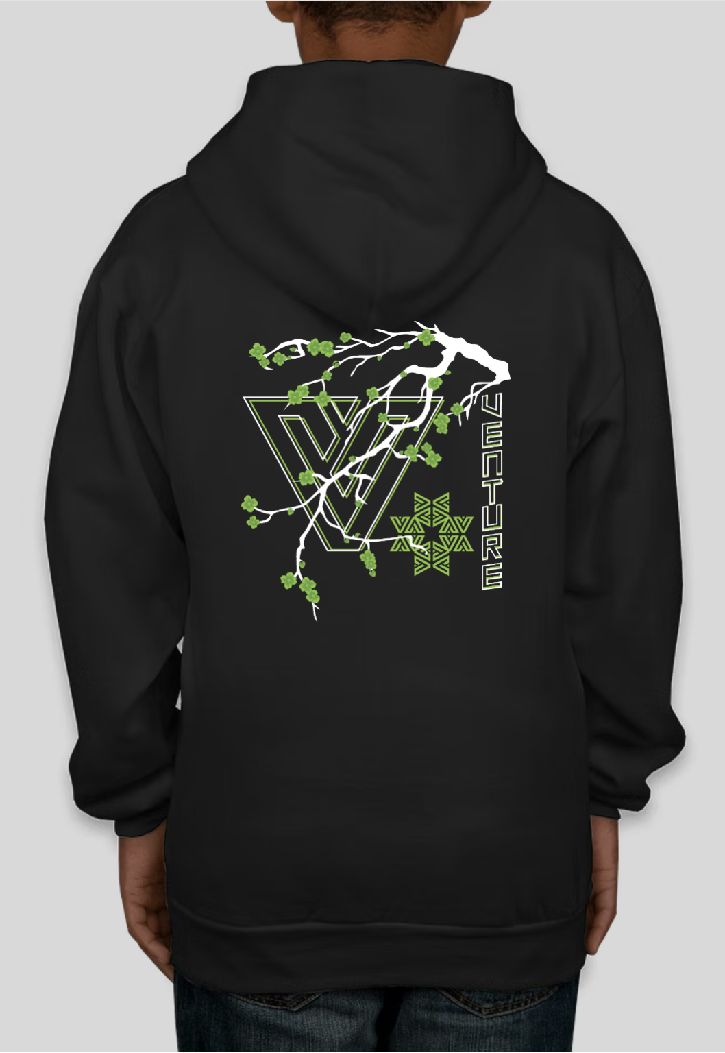Black Double Logo Hoodie 2026 Back