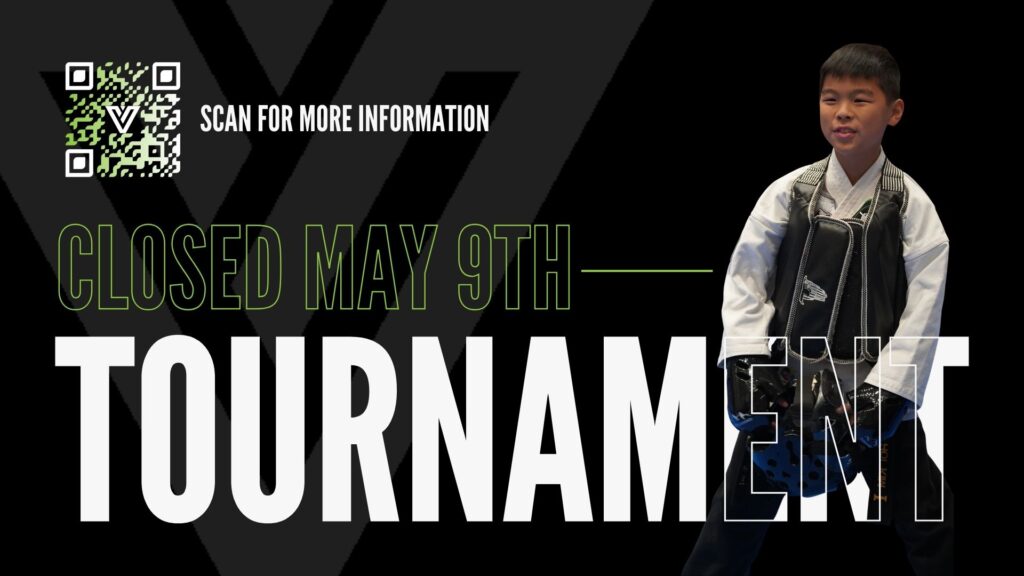 Tournament announcement with closure date May 9th and QR code.